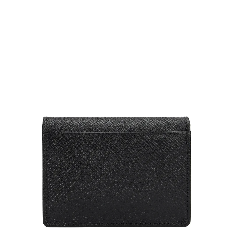 Da Milano Black 5 Slots Leather Card Case - Black  | Best Price UAE